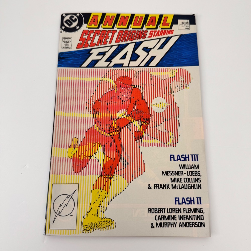DC Comics Secret Origins Annual Copper Age Flash Annual #2 1988 w/Board & Bag